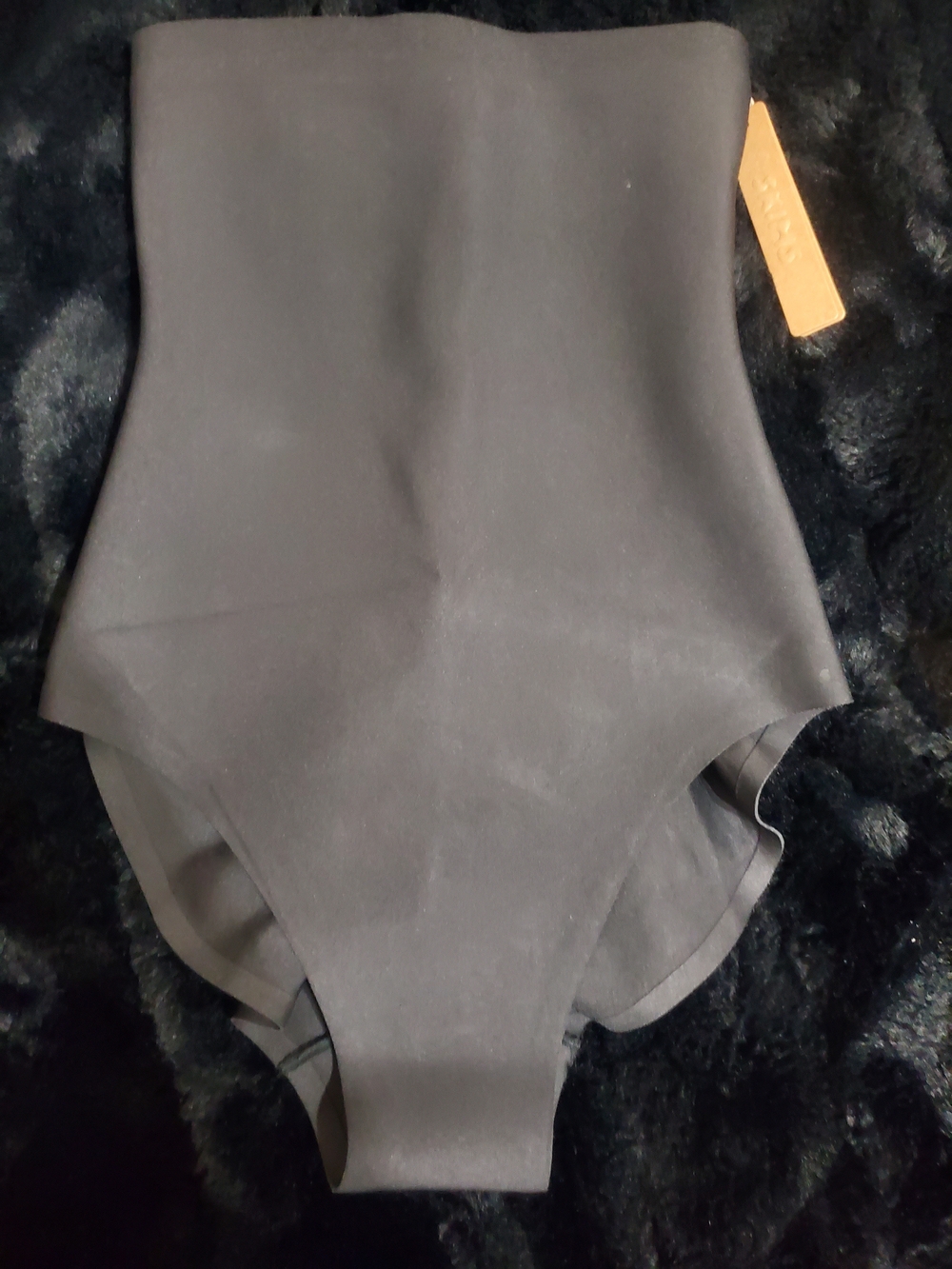 SKIMS Black High-Waist Seamless Shapewear Bodysuit